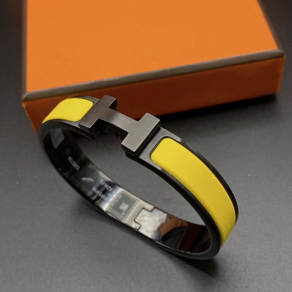 [Bijoux de luxe] BRACELET CLIC HM SO NOIR JAUNE