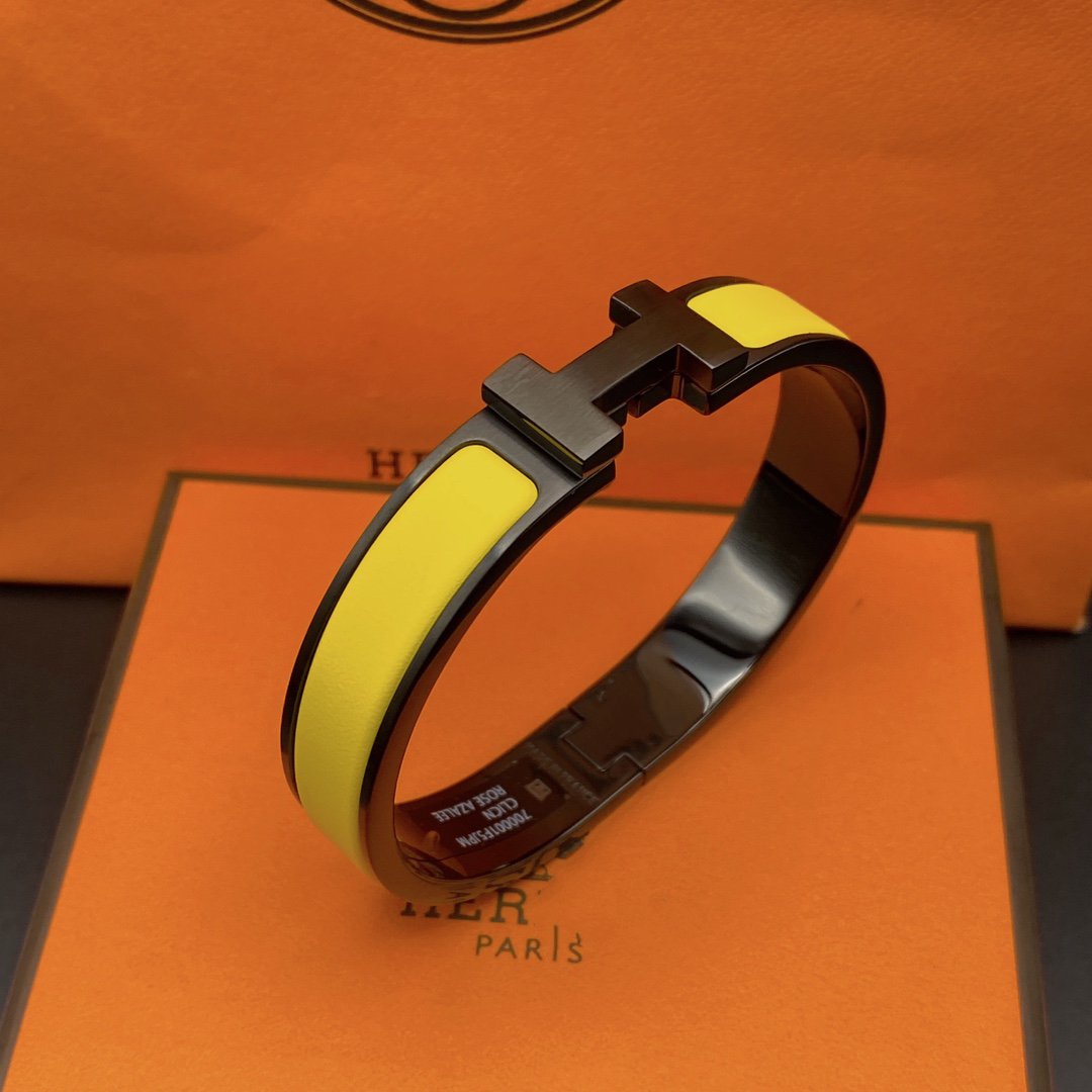 [Bijoux de luxe] BRACELET CLIC HM SO NOIR JAUNE