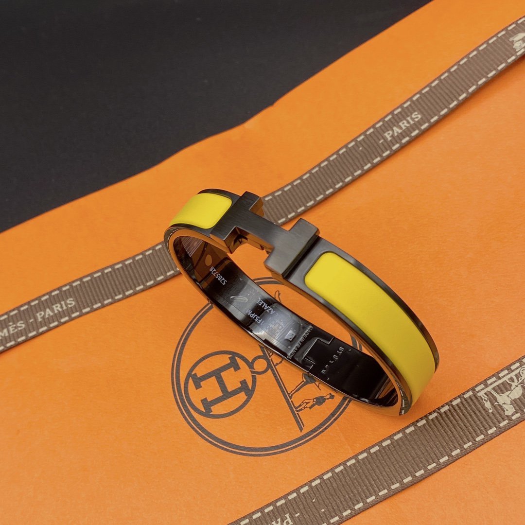 [Bijoux de luxe] BRACELET CLIC HM SO NOIR JAUNE