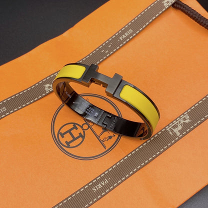 [Bijoux de luxe] BRACELET CLIC HM SO NOIR JAUNE