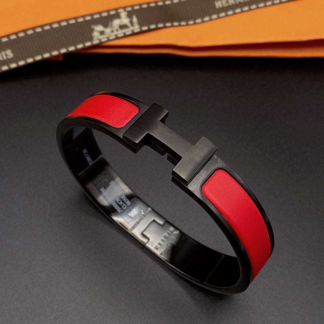 [Luxe Jewelry]CLIC HM SO BLACK RED BRACELET