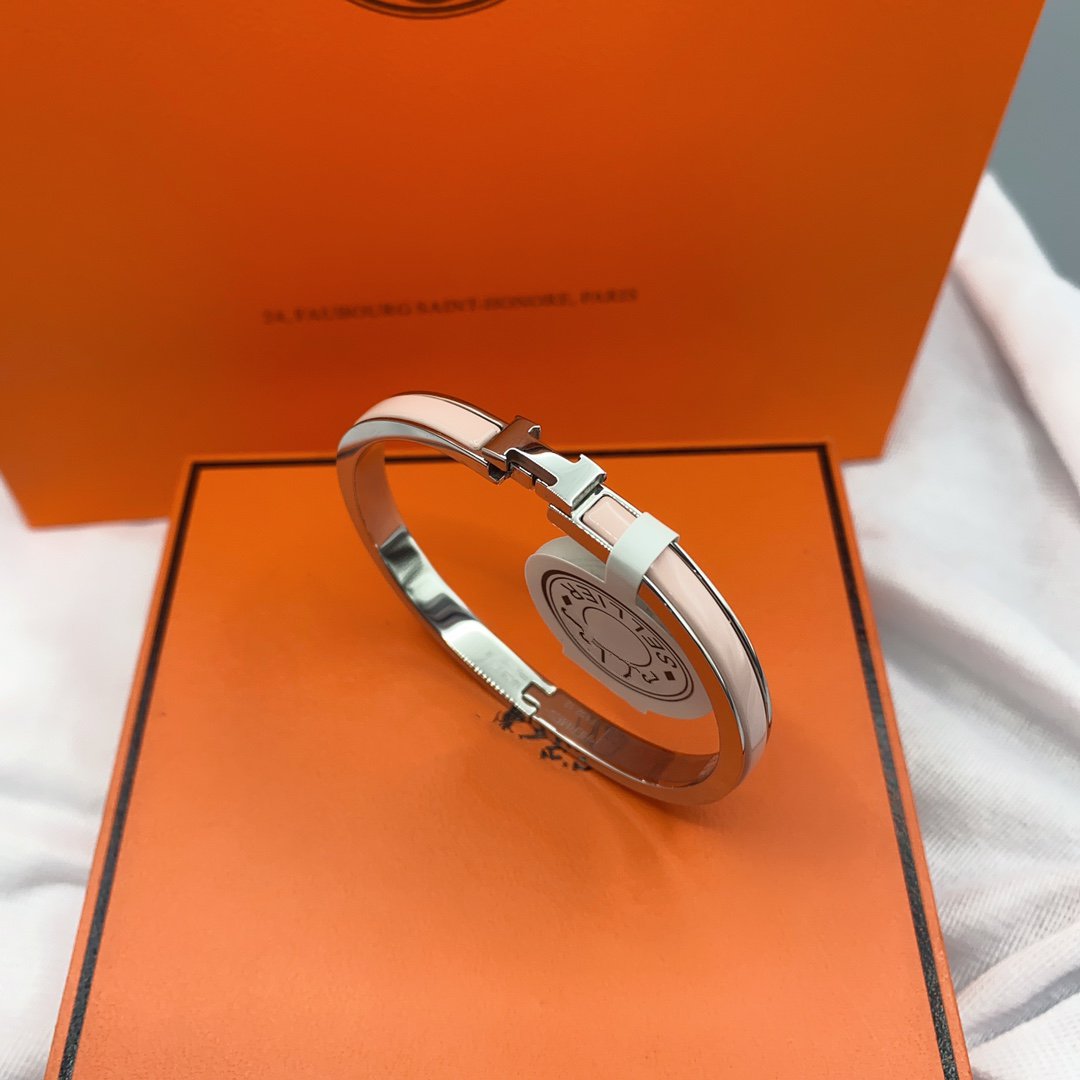 [Bijoux de luxe] BRACELET CLASSIQUE HM CLIC ROSE ÉMAIL 8 MM