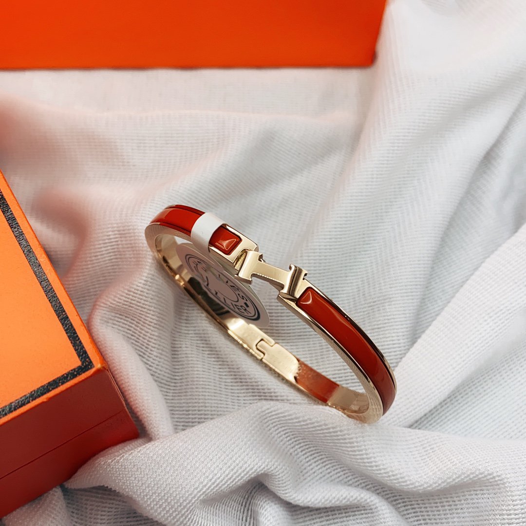 [Bijoux de luxe] BRACELET CLASSIQUE HM CLIC ROUGE ÉMAIL 8 MM