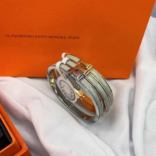 [Bijoux de luxe] BRACELET CLASSIQUE HM CLIC VERT 8 MM ÉMAIL