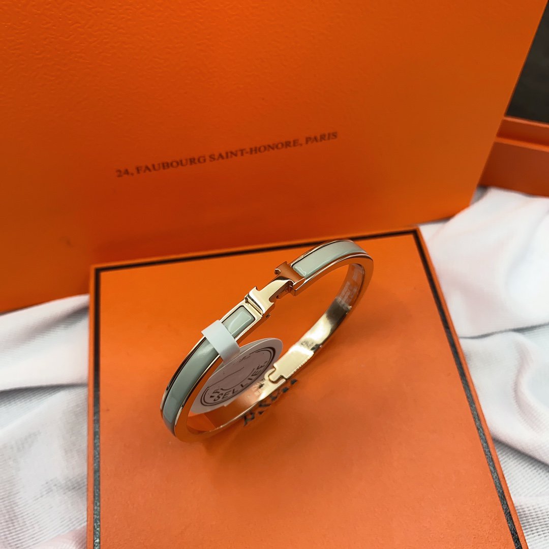 [Luxe Jewelry]CLASSIC HM CLIC GREEN 8MM ENAMEL BRACELET