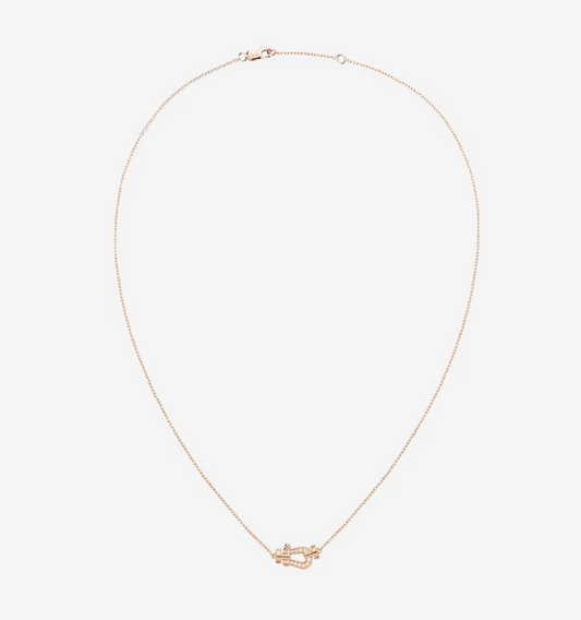 [Bijoux de luxe]Collier Force 10 diamants en or rose, modèle mini
