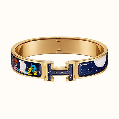 [Luxe Jewelry]H STAR AND MOON BRACELET 12MM