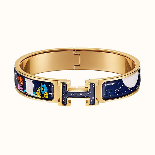 [Luxe Jewelry]H STAR AND MOON BRACELET 12MM