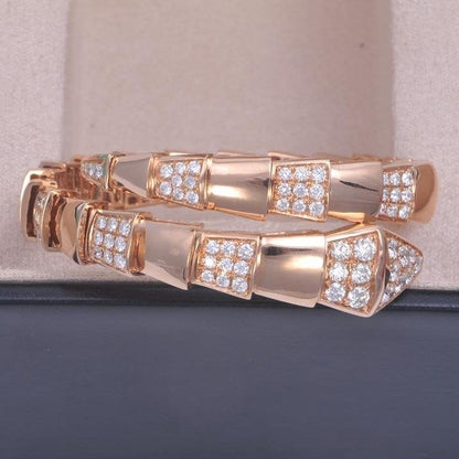 [Luxe Jewelry]SERPENTI WIDE BRACELET PINK GOLD DIAMOND
