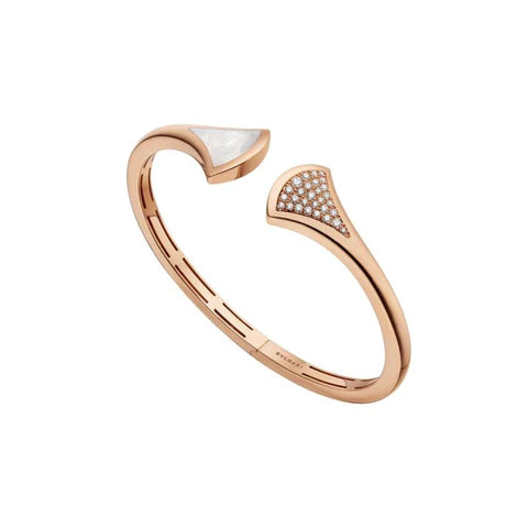 [Bijoux de luxe] BRACELET DREAM OUVERT OR ROSE NACRE DIAMANT