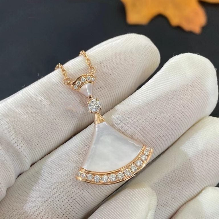 [Luxe Jewelry]DREAM NECKLACE MOP PINK GOLD DIAMOND