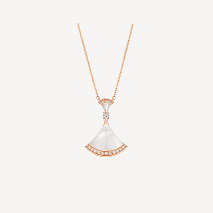 [Luxe Jewelry]DREAM NECKLACE MOP PINK GOLD DIAMOND