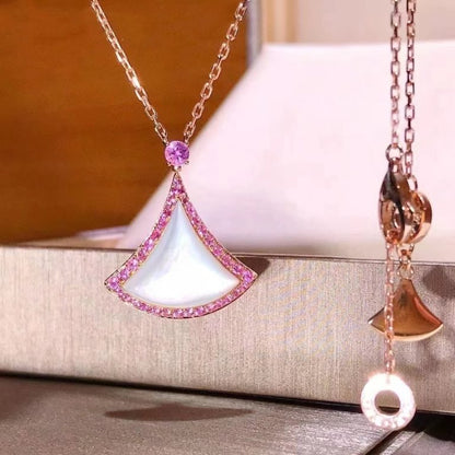 [Luxe Jewelry]DREAM NECKLACE MOP DIAMOND PINK