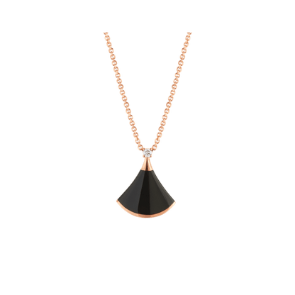 [Luxe Jewelry]DREAM NECKLACE ONYX 1 DIAMOND