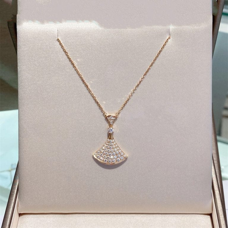 [Luxe Jewelry]DREAM NECKLACE PINK GOLD FULL DIAMOND