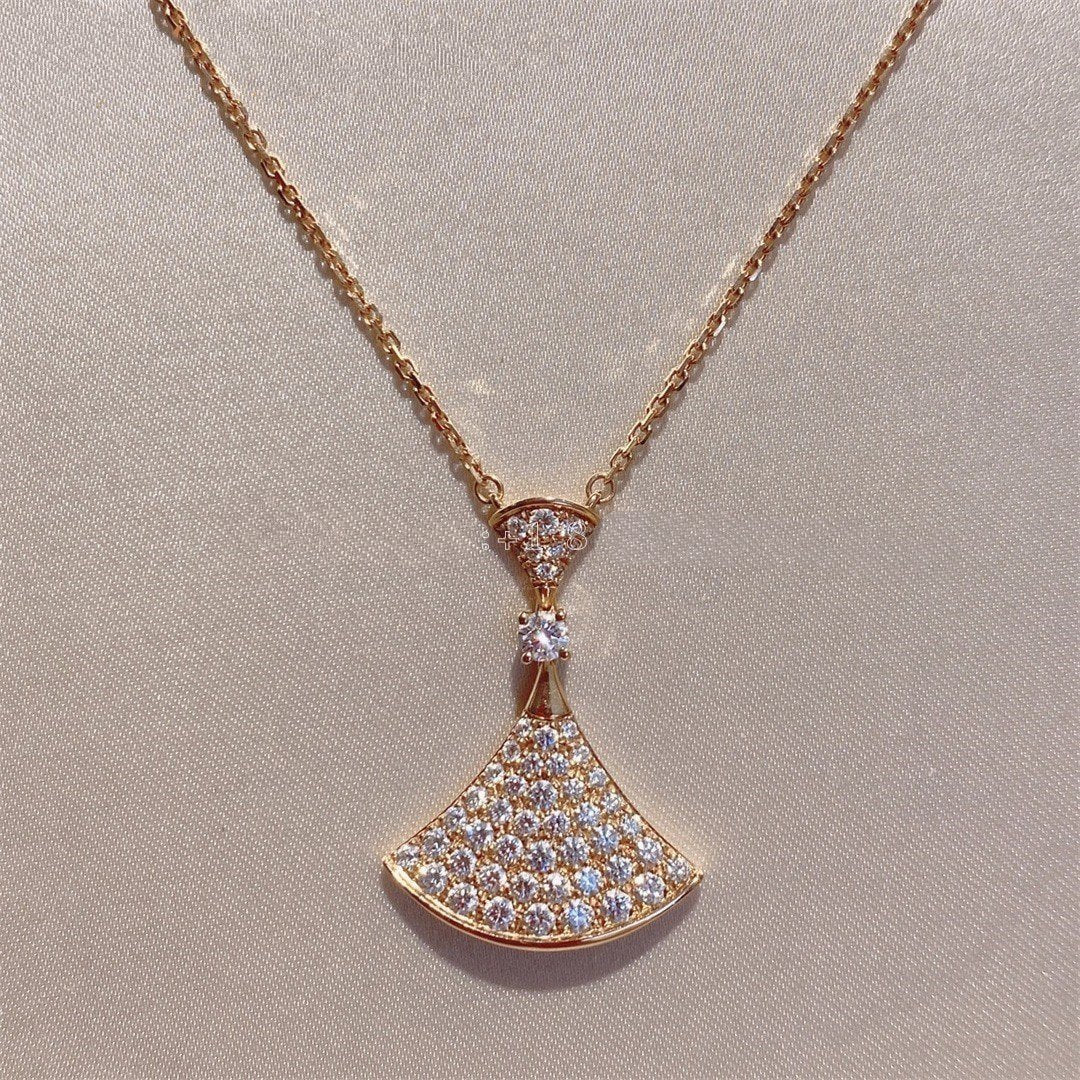 [Luxe Jewelry]DREAM NECKLACE PINK GOLD FULL DIAMOND