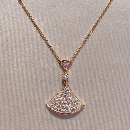 [Luxe Jewelry]DREAM NECKLACE PINK GOLD FULL DIAMOND