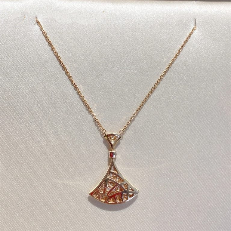 [Luxe Jewelry]DREAM NECKLACE PINK GOLD FULL DIAMOND