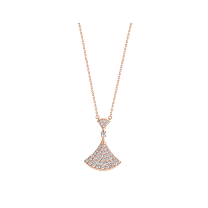 [Luxe Jewelry]DREAM NECKLACE PINK GOLD FULL DIAMOND