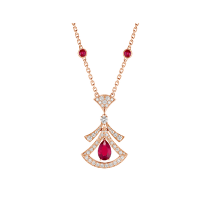 [Luxe Jewelry]DREAM NECKLACE CARNELIAN DIAMOND PINK GOLD