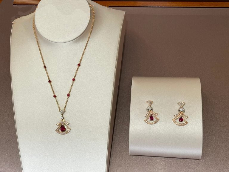 [Luxe Jewelry]DREAM NECKLACE CARNELIAN DIAMOND PINK GOLD