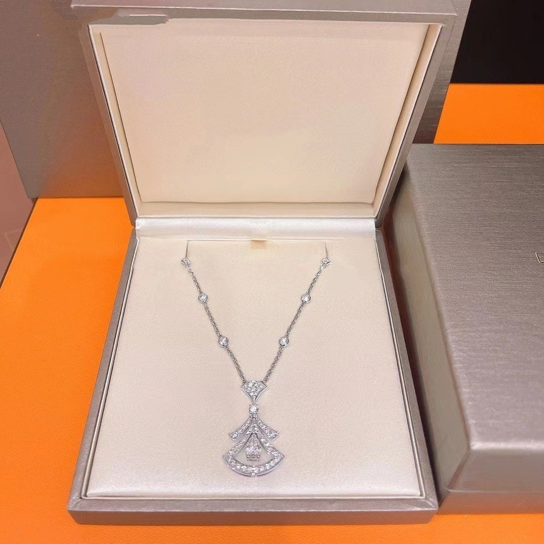 [Luxe Jewelry]DREAM NECKLACE WHITE DIAMOND SILVER