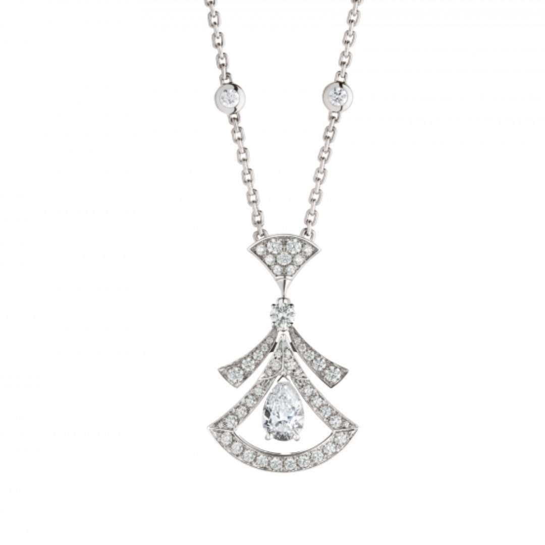 [Luxe Jewelry]DREAM NECKLACE WHITE DIAMOND SILVER