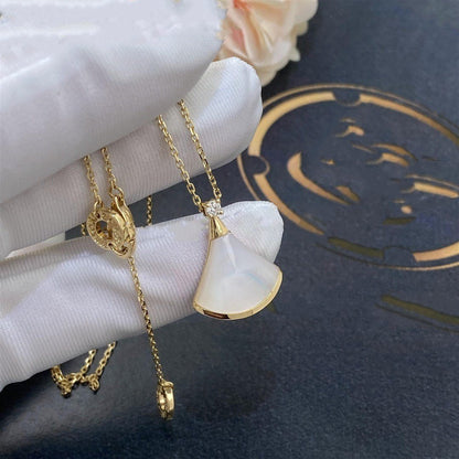 [Bijoux de luxe] COLLIER DREAM NACRE BLANCHE OR 1 DIAMANT