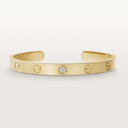 [Bijoux de luxe] Bracelet Love 6,1 mm 1 diamant manchette ouverte 