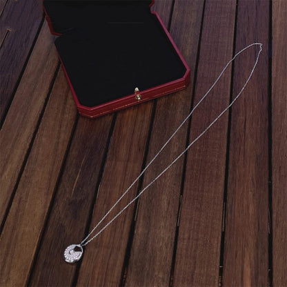 [Luxe Jewelry]AMULETTE SILVER FULL DIAMOND NECKLACE