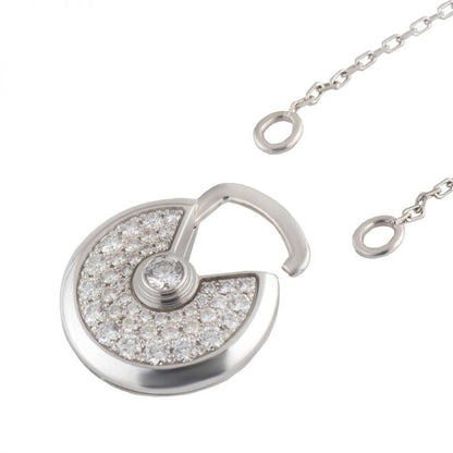 [Luxe Jewelry]AMULETTE SILVER FULL DIAMOND NECKLACE