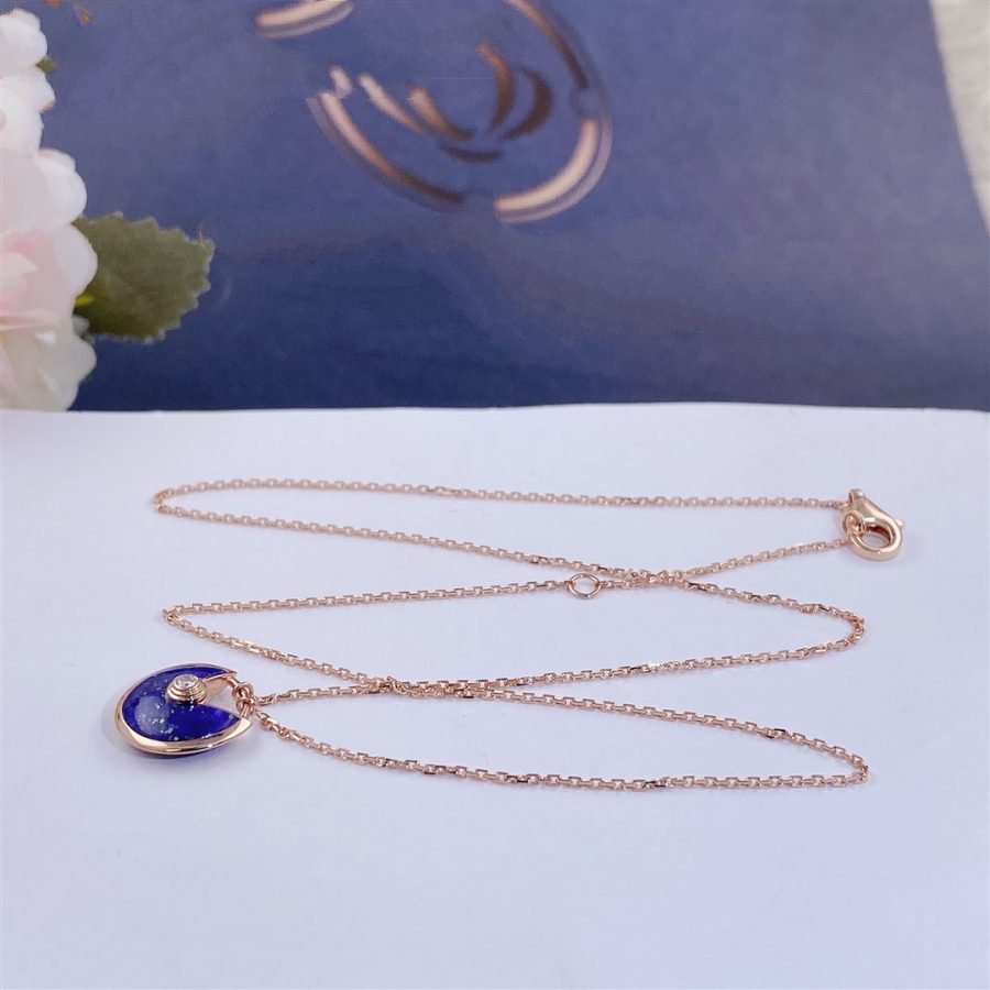 [Luxe Jewelry]AMULETTE ROSE GOLD AGATE NECKLACE