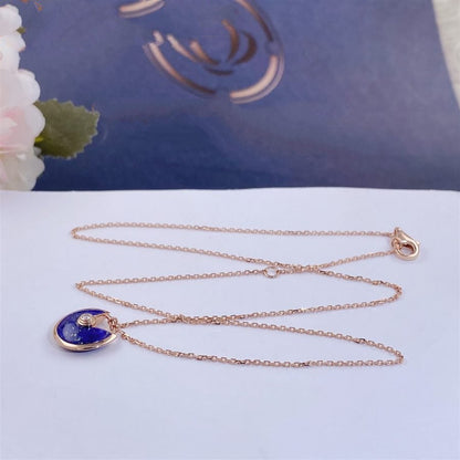 [Luxe Jewelry]AMULETTE ROSE GOLD AGATE NECKLACE
