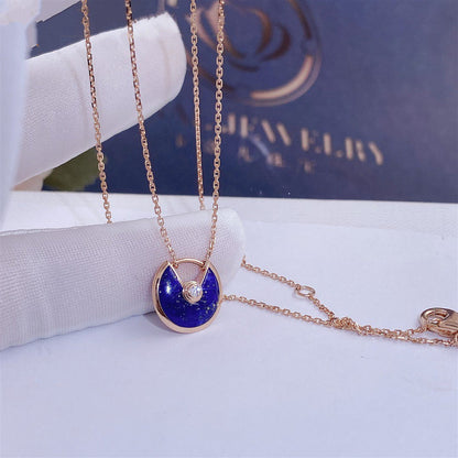 [Luxe Jewelry]AMULETTE ROSE GOLD AGATE NECKLACE