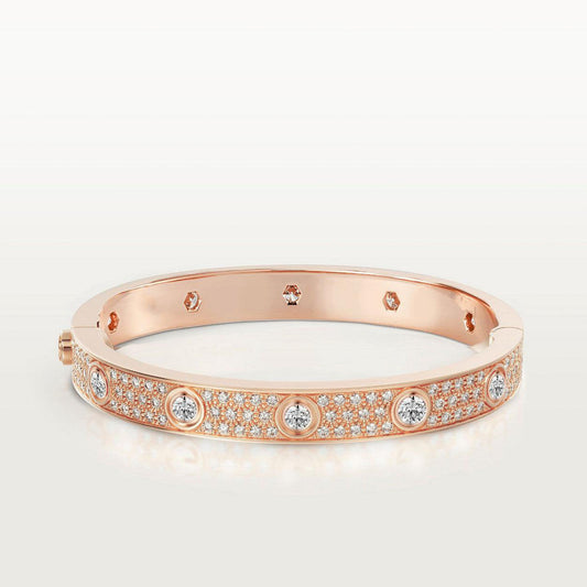 [Luxe Jewelry]LOVE BRACELET 6.1MM DIAMOND-PAVED 10 BIG DIAMONDS