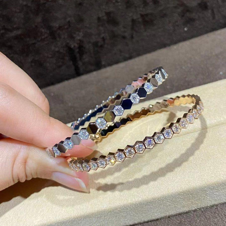[Bijoux de luxe]Bracelet en or Bee Love entièrement en diamants 