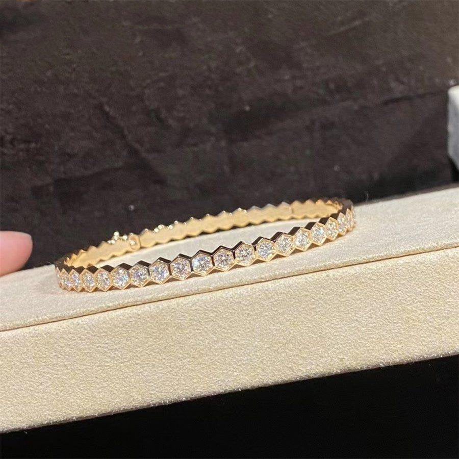 [Bijoux de luxe]Bracelet en or Bee Love entièrement en diamants 