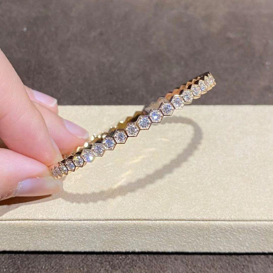 [Bijoux de luxe]Bracelet en or Bee Love entièrement en diamants 