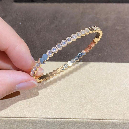 [Bijoux de luxe]Bracelet en or Bee Love entièrement en diamants 