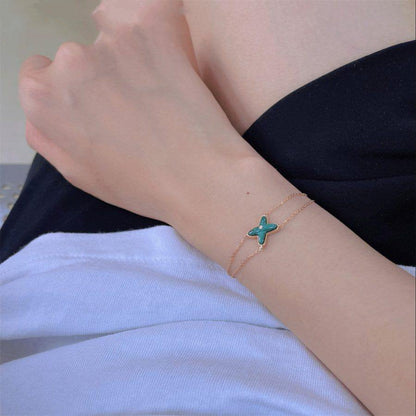 [Luxe Jewelry]JEUX BRACELET MALACHITE PINK GOLD 1 DIAMOND