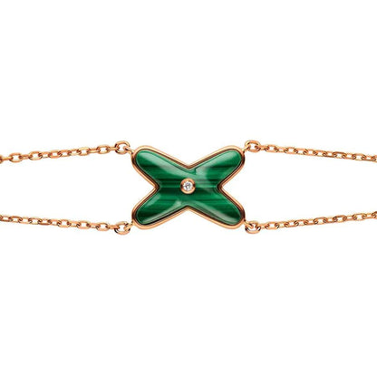 [Luxe Jewelry]JEUX BRACELET MALACHITE PINK GOLD 1 DIAMOND