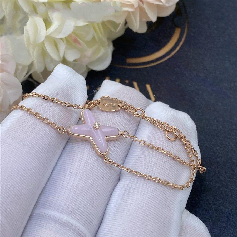 [Luxe Jewelry]JEUX BRACELET PINK MOP PINK GOLD 1 DIAMOND