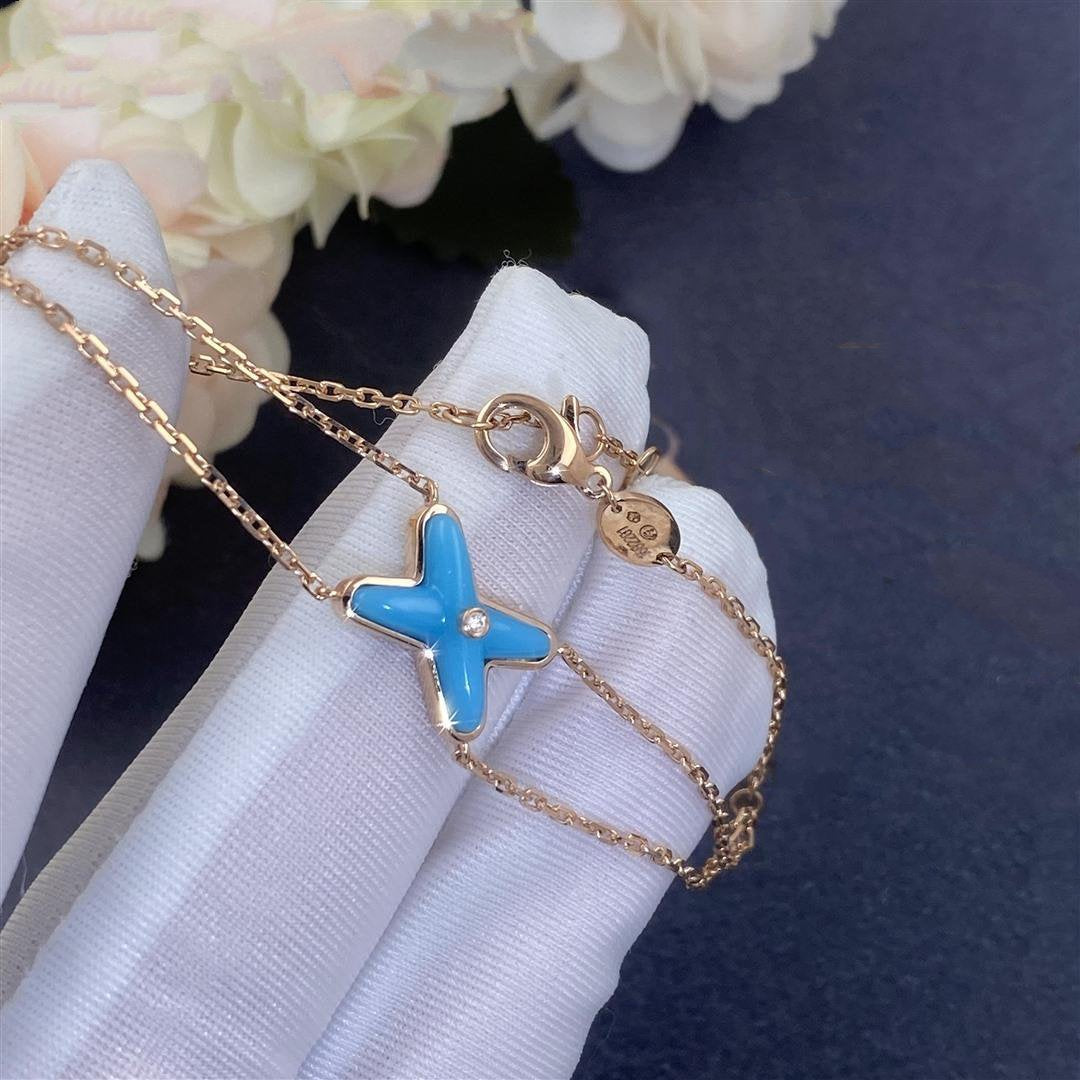 [Luxe Jewelry]JEUX BRACELET TURQUOISE PINK GOLD 1 DIAMOND