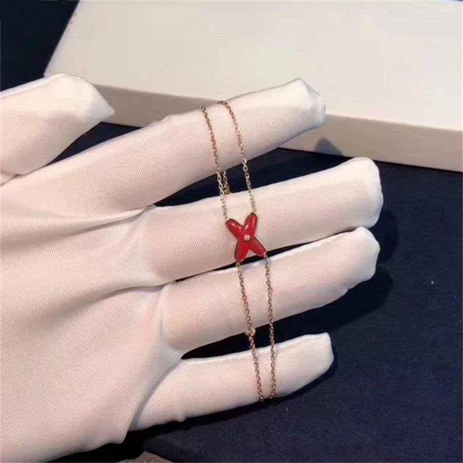 [Luxe Jewelry]JEUX BRACELET CARNELIAN PINK GOLD 1 DIAMOND