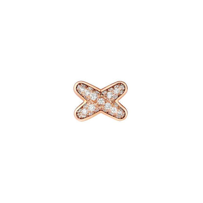 [Luxe Jewelry]JEUX DE PINK GOLD DIAMOND EARRINGS