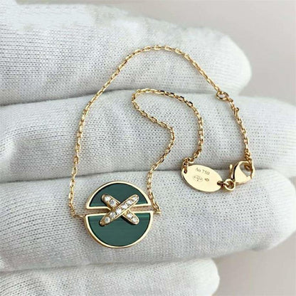 [Luxe Jewelry]JEUX DE BRACELET MALACHITE PINK GOLD DIAMONDS