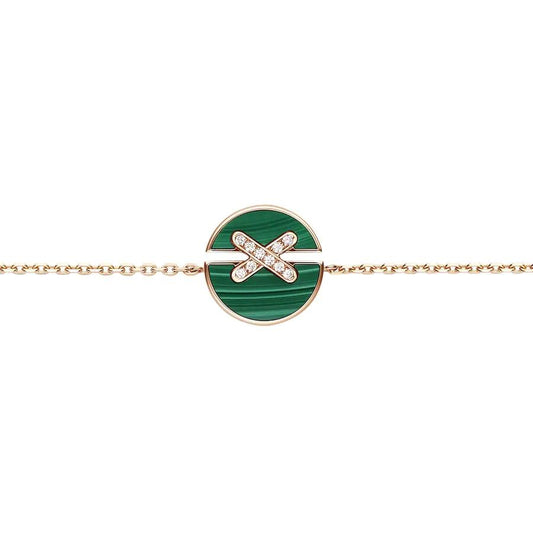 [Luxe Jewelry]JEUX DE BRACELET MALACHITE PINK GOLD DIAMONDS