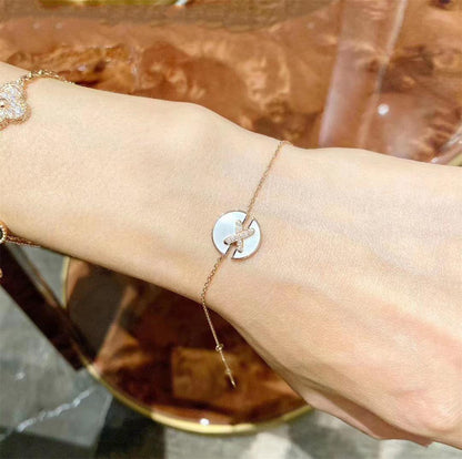 [Luxe Jewelry]JEUX DE BRACELET MOP PINK GOLD DIAMONDS