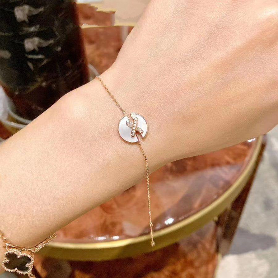 [Luxe Jewelry]JEUX DE BRACELET MOP PINK GOLD DIAMONDS