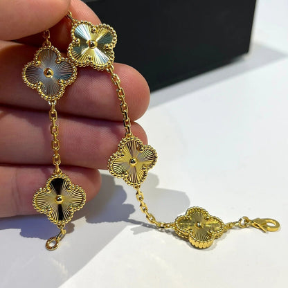 [Luxe Jewelry]CLOVER 5 FLOWERS LASER BRACELET